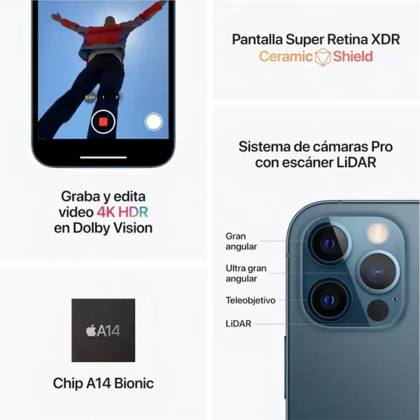 iPhone 12 Pro 128 GB Azul Pacífico - Renewed Grado A | Envío Express y 12 MSI - Image 2