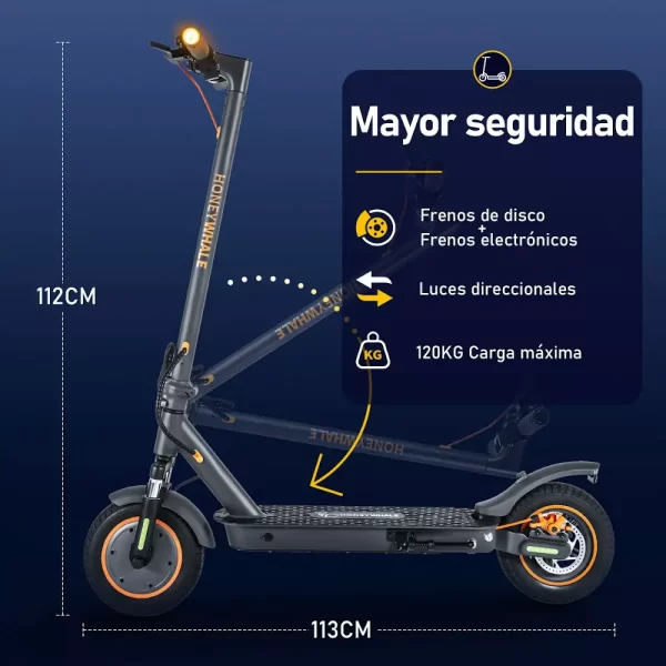 Scooter Eléctrico Honey Whale M2 Max-b | Potencia y Autonomía - Image 6