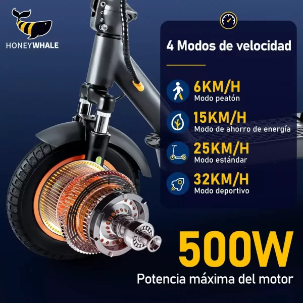 Scooter Eléctrico Honey Whale M2 Max-b | Potencia y Autonomía - Image 7